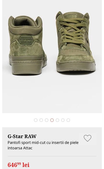 Ghete G-Star noi marimea 40 piele întoarsa verde