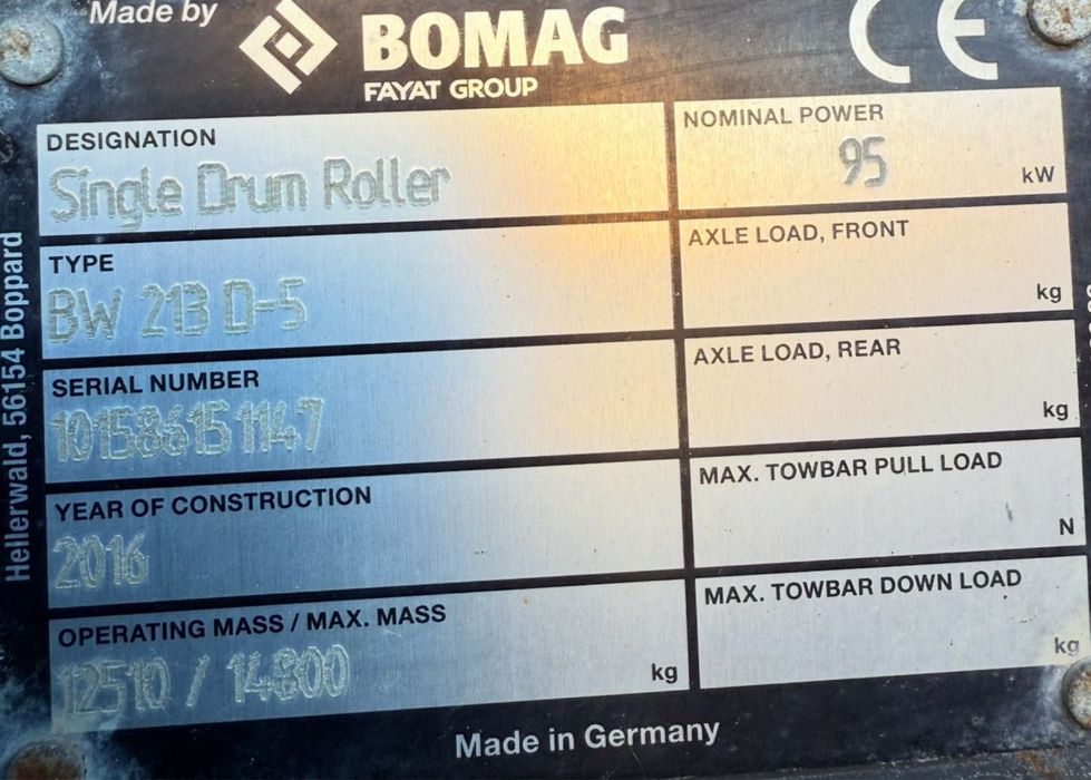De Vanzare BOMAG BW 213 D-5
