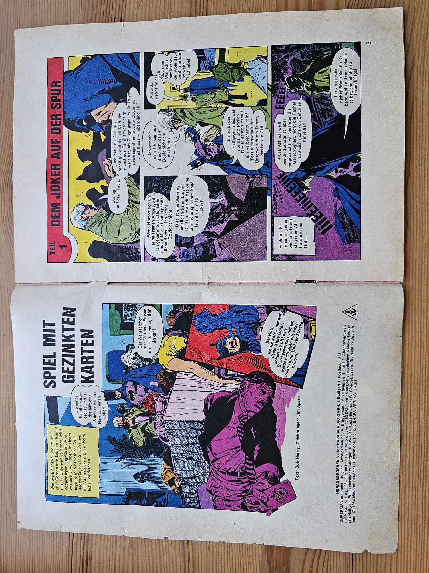 Revista benzi desenate comic book Superman Batman 1974