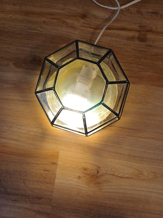 Accesoriu decor lumina vintage colectie sticla Limburg Germania 1960