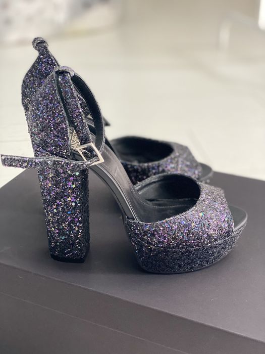 Sandale piele naturala cu paiete