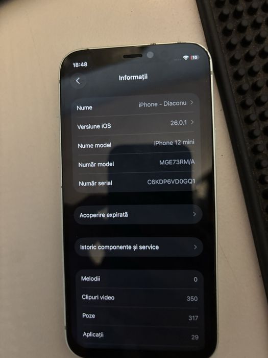 iPhone 12 Mini 600 lei neg 128GB Liber în rețea