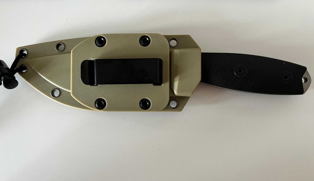 Cutit vanatoare/camping/EDC - ESEE-3, G10, teaca MOLLE bej