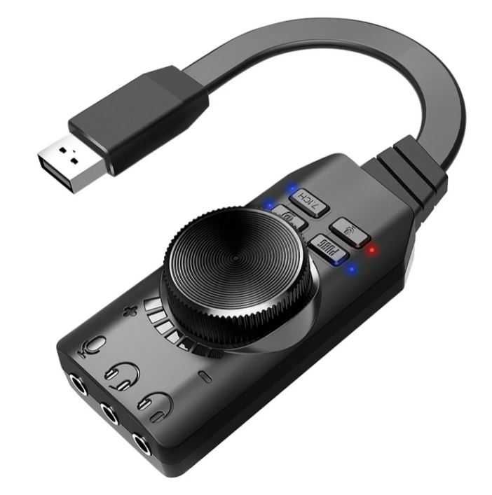 Външна USB звукова саунд карта 7.1 канала Plug & Play за PC Laptop