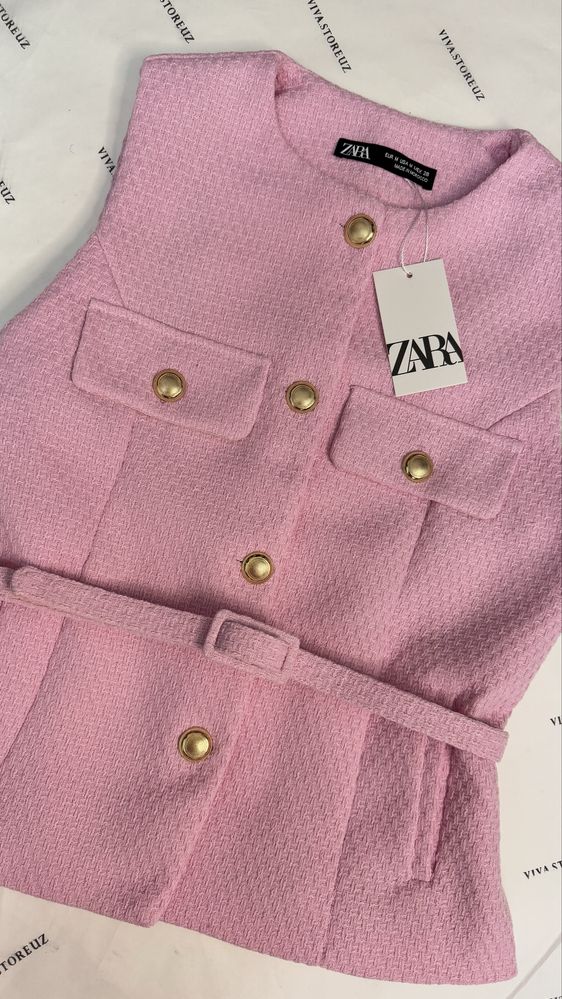 Твидовая жилетка ZARA