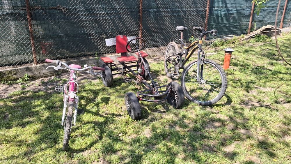 Vând 2 biciclete + 1 kart cu pedale