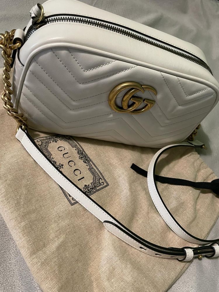 Geanta Gucci Marmont alba