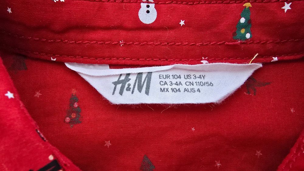 Детска Коледна риза H&M 3-4 години