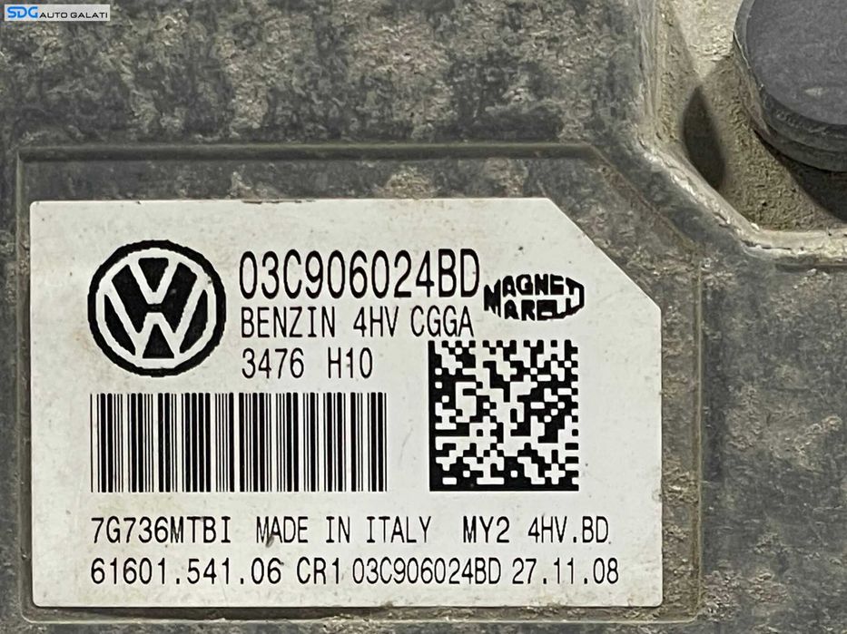 ECU Calculator Motor Magneti Marelli Volkswagen Golf 6 1.4 Benzina CGGA 2008 - 2013 Cod 03C906024BD [L3783] [L3784]