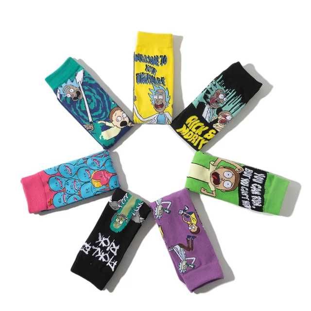 Happy socks-Mad socks-Rick and Morty-луди,весели,цветни,шарени чорапи