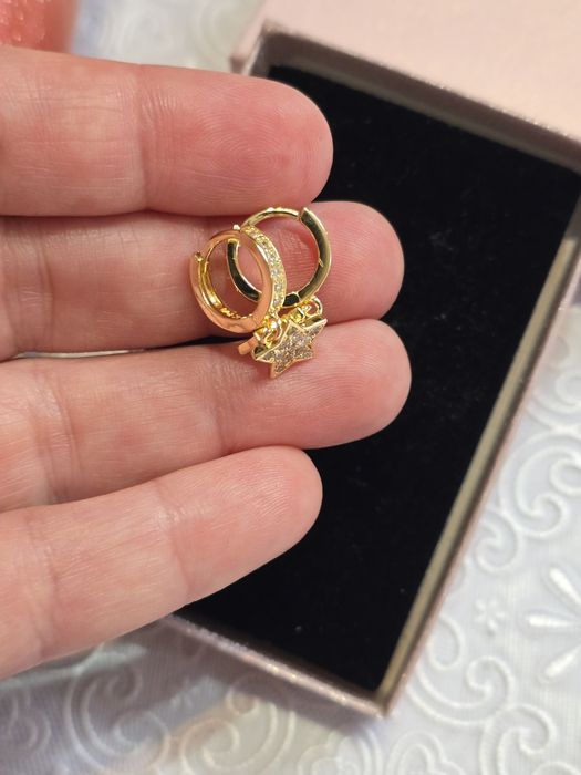 Cercei placati cu aur 14 karate