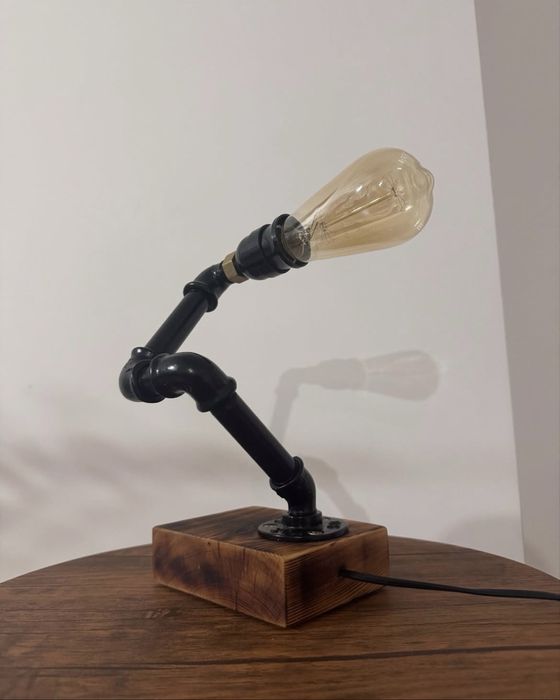 Индустриални ръчно изработени лампаи с Edison крушка – уникат!