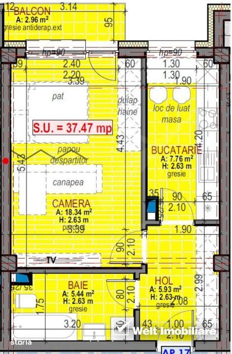 Apartament 1 camera strada Urusagului
