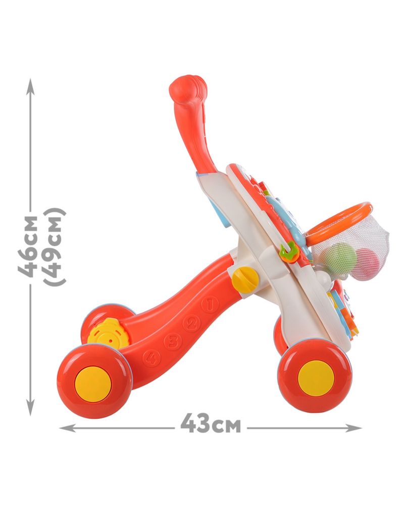 Развивающий центр ходунки-каталка, столик, бизиборд, 2в1, музыкальный.