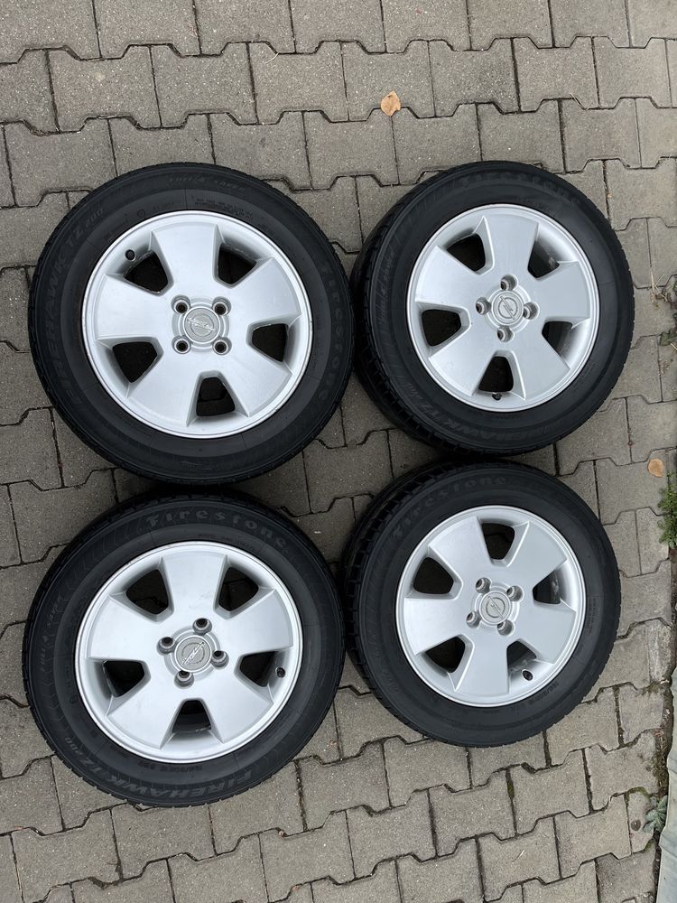 Jante aliaj 4x100mm, anvelope 195/60 R15 Opel Astra, Corsa, Meriva