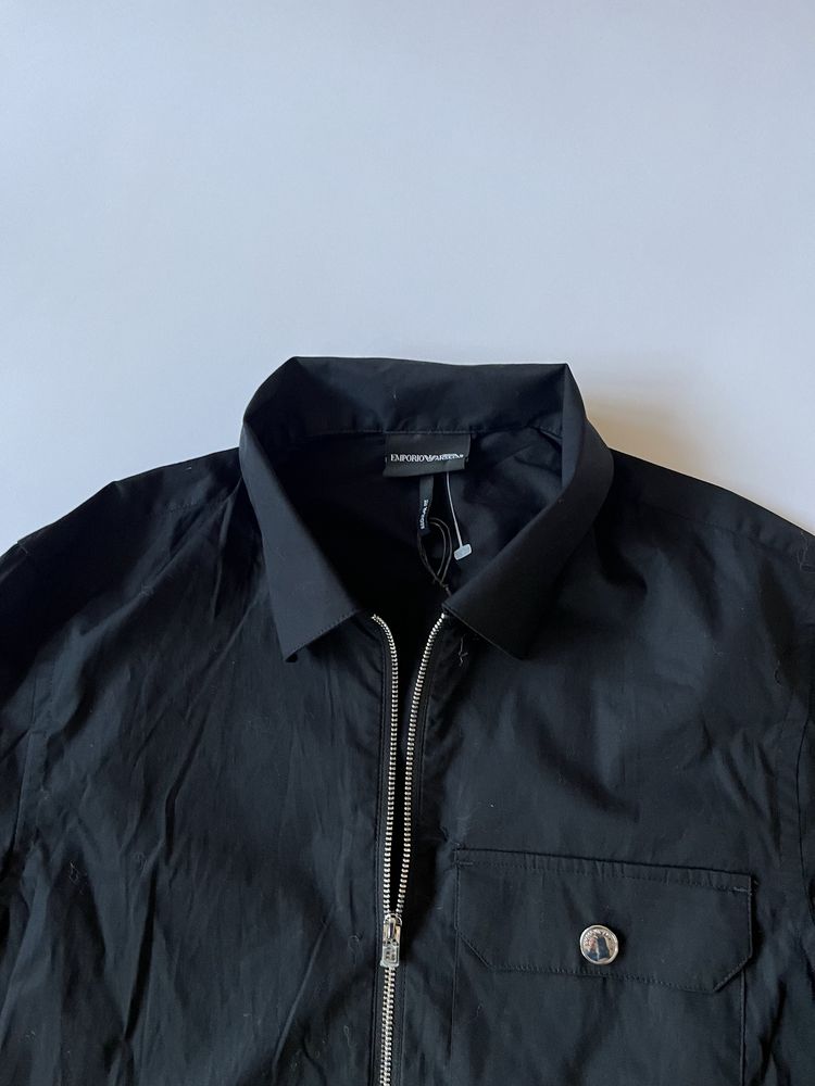 Emporio Armani : Stretch Cotton Loose Fit Zipper Shirt M / Оригинал