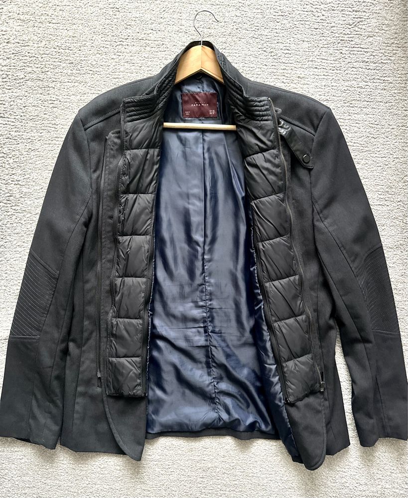 Vând haină neagră bărbat Zara-XXL