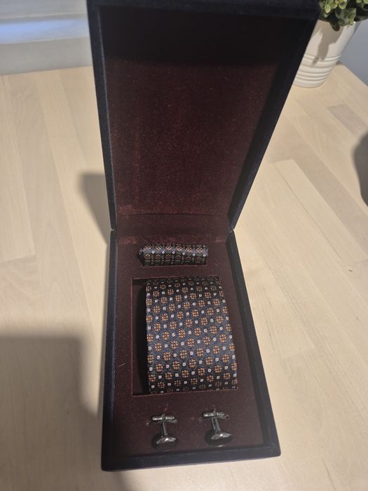 Set cravata + butoni + batista D'S Damat / nou, nepurtat