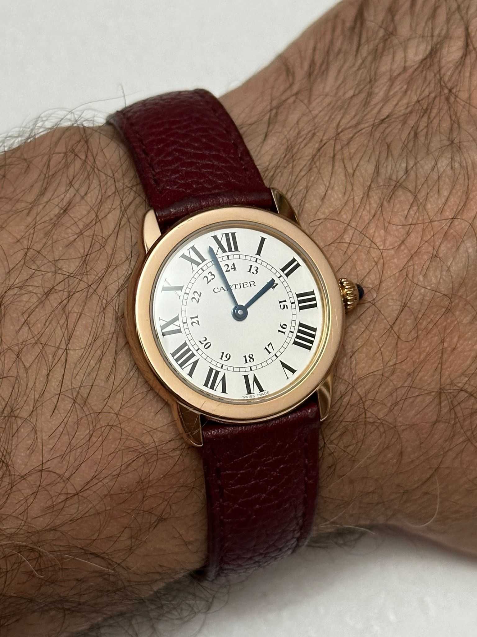 CEAS AUR roze 18K - CARTIER RONDE SOLO - Ref. 3600 - 30mm - Original !