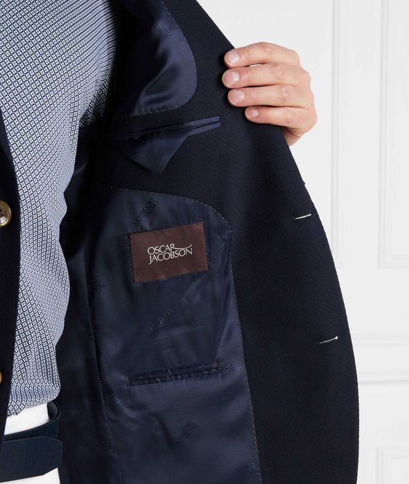 Sacou blazer slim 52 XL premium Oscar Jacobson lana respirabila moale