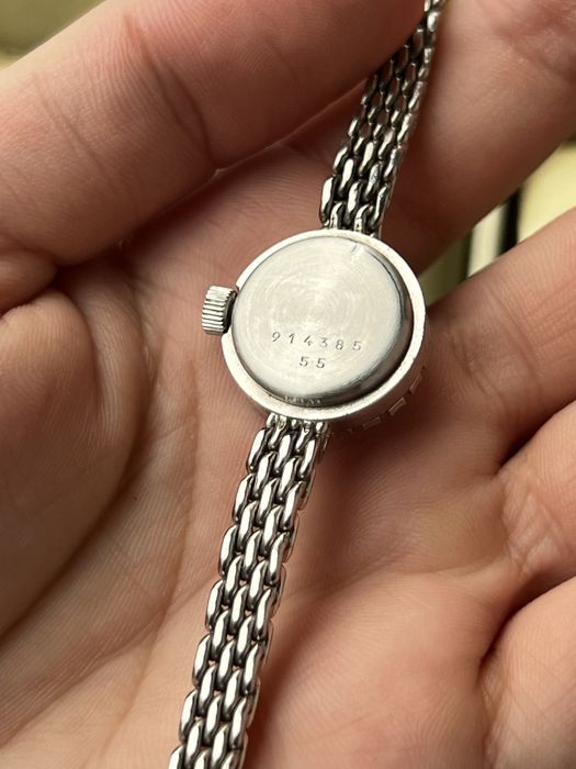 DUGENA Classic damă – mecanic, bezel cu cristale, vintage – funcțional