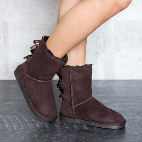 Ghete / cizme tip UGG bailey bow ( cu funde) - piele naturala - 35-40