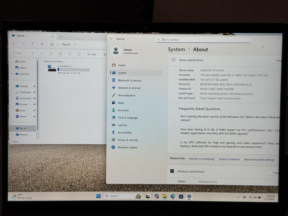 13’ 2К IPS Touch/Lenovo Thinkpad X1 Nano/i5-1140G7/16GB LPDDR4X/1TB