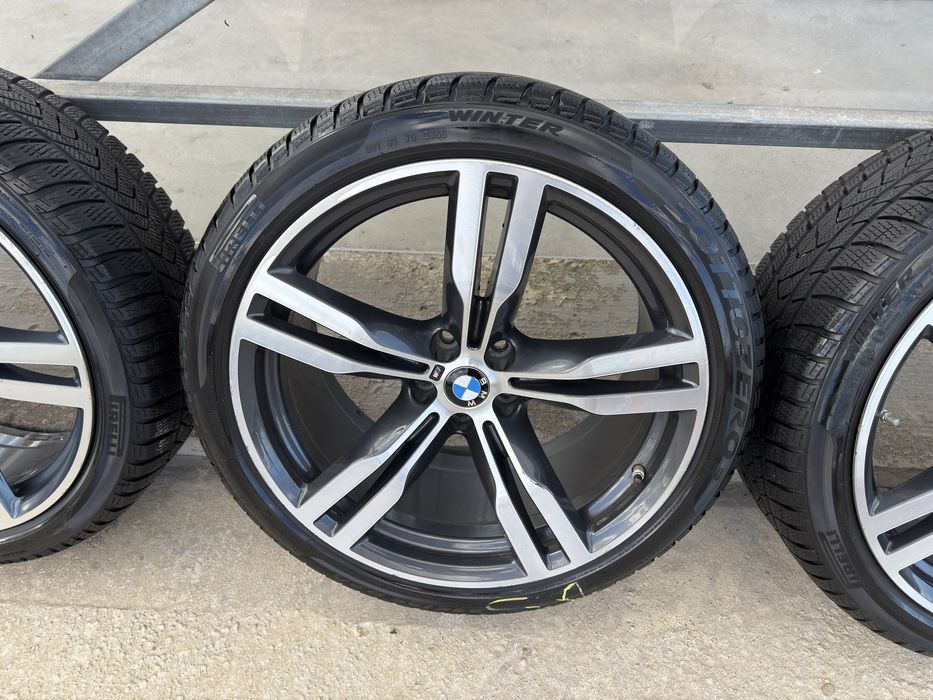 Set roti complet jante originale M + anvelope iarna pt Bmw g11 seria 7