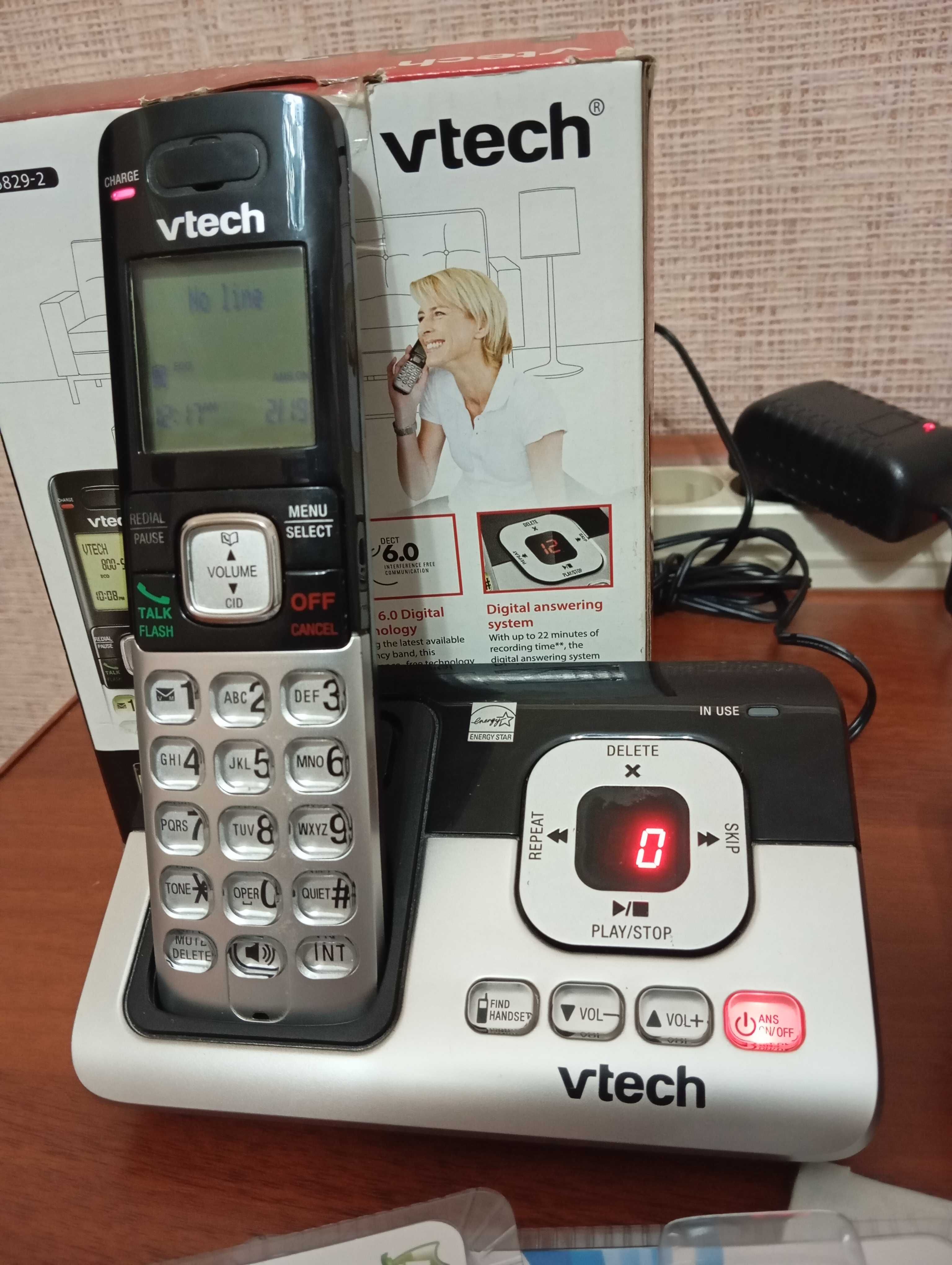 Продам радиотелефон VTECH две трубки на один телефонный номер.