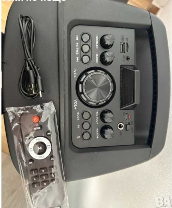 %Нова 2х8 120W ПРЕНОСИМА КАРАОКЕ КОЛОНА Cobra ZQS8210 цветомузика двое