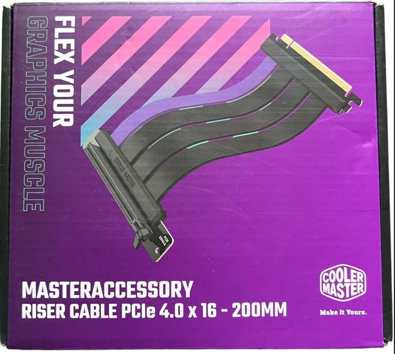 Рейзер Cooler Master Riser Cable PCIe 4.0 x16 Black 200mm V2