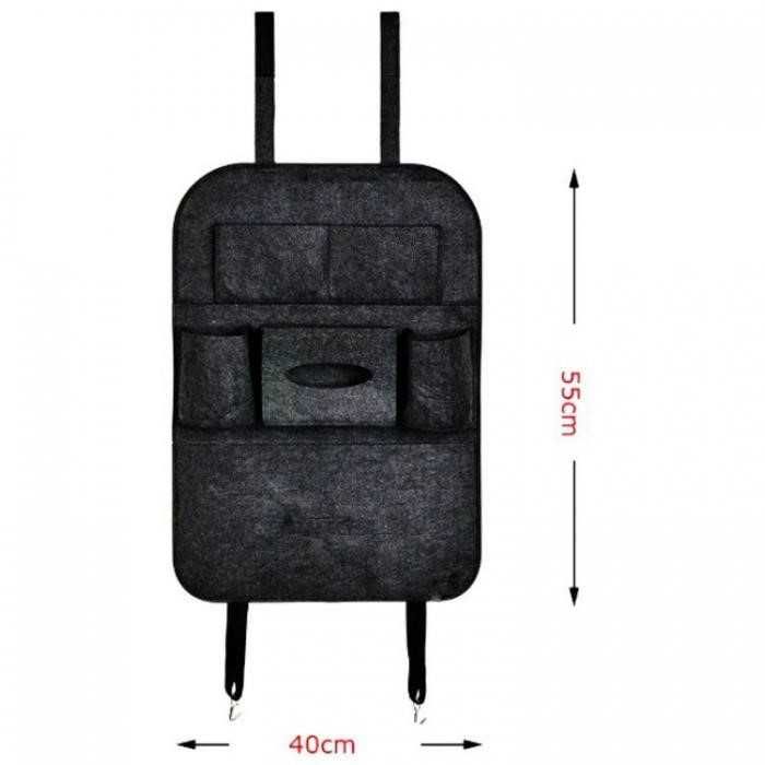 Текстилен органайзер за седалка  2204,  черен