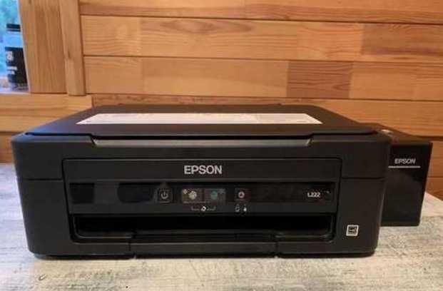 МФУ 3в1 струйный цветной принтер Epson L222 А4 формата