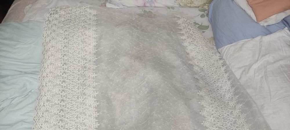 Тюль белая длинная