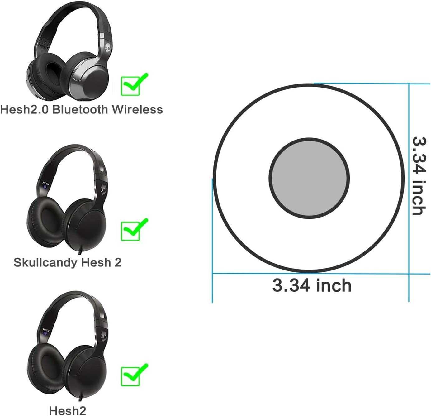 TXE Bureti pentru casti Skullcandy Hesh 2.0, Over-Ear, Negru