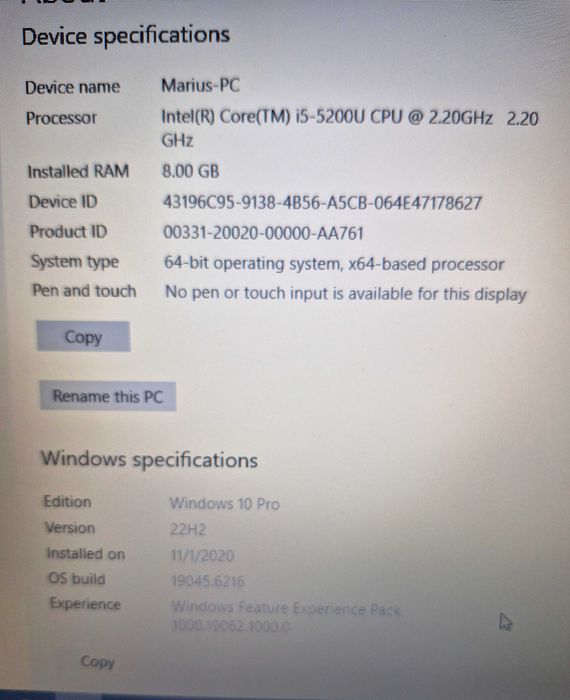 Vand Lap Dell Inspiron 15.6" i5-5200U 8GB RAM 500GB HDDGeForce820M 2GB
