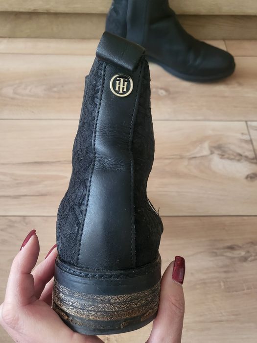 Оргинални боти Tommy Hilfiger от естествена кожа