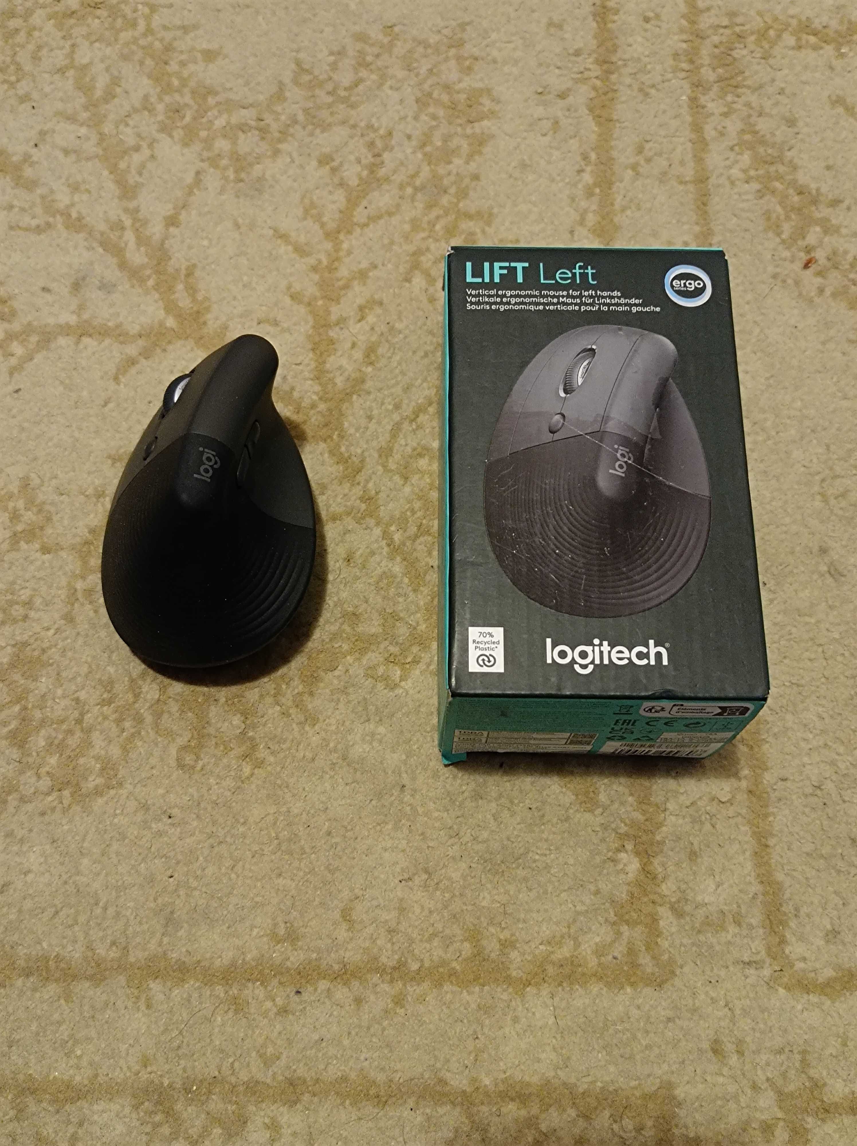 Mouse Wireless Logitech Lift Left Business, Bluetooth, Bolt, BLACK