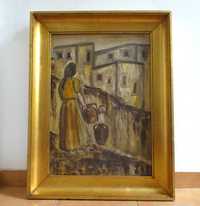 Tablou Dumitru Ghiata, ’Fata cu ulcior’| deosebita pictura pe panza