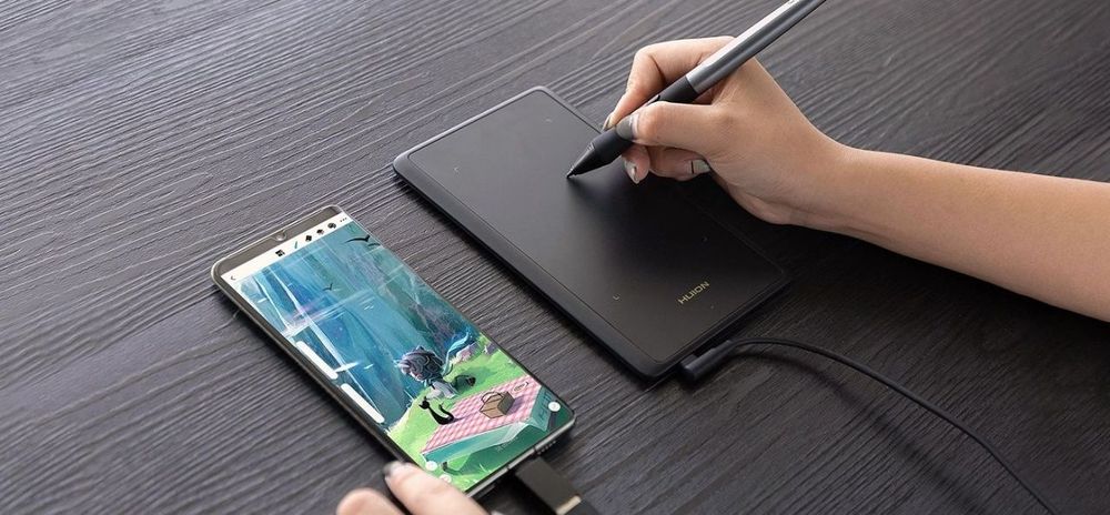 Huion h420x СКИДКА Графический Планшет/размер планшета на 2 фотографии