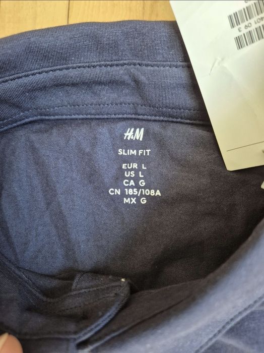 Tricou tip Polo, H&M, Slim Fit, Bărbați, Mărimea L (Fit XL)