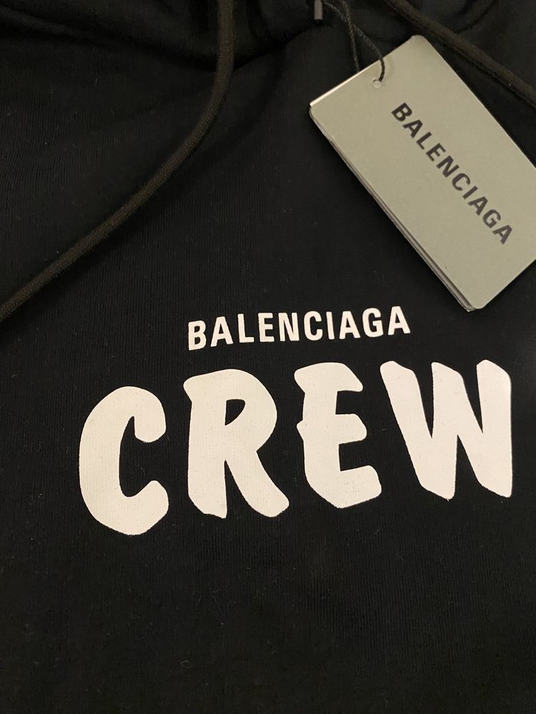 Hanorac Balenciaga, nou, mărimea XS, fit oversized, unisex, negru