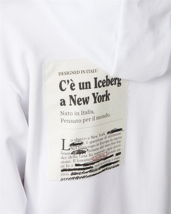 Мъжки суичър Iceberg White Relaxed Fit Cotton Hoodie