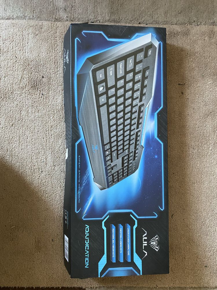 Gaming мишка, клавиатура и mouse pad Aula.