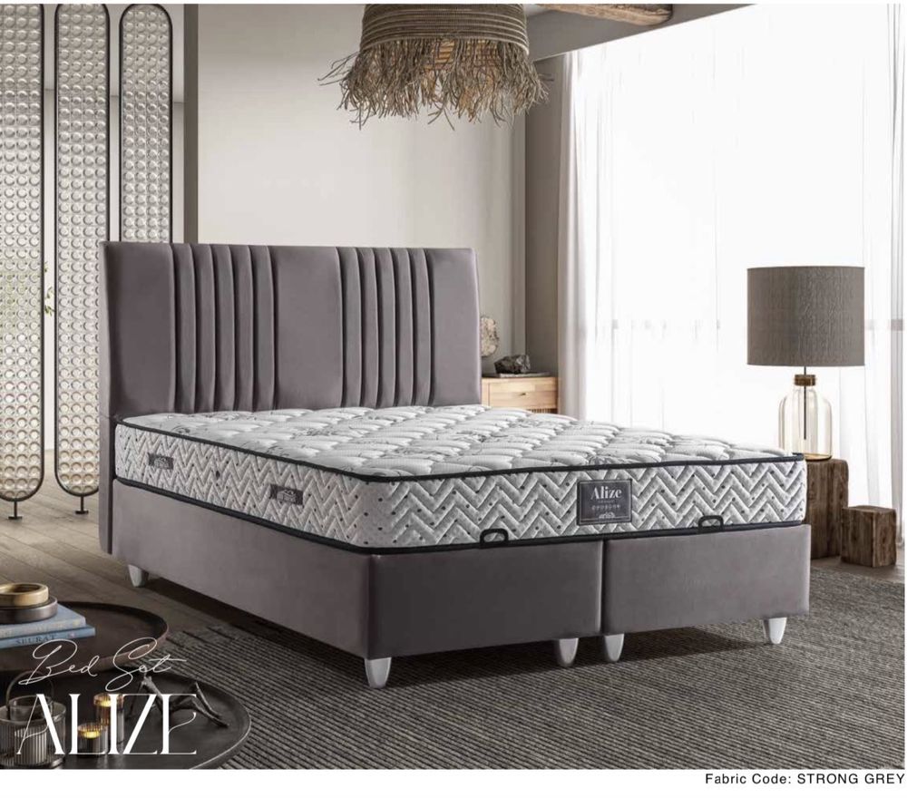 Тапицирана спалня Alize Bed - Strong Grey
