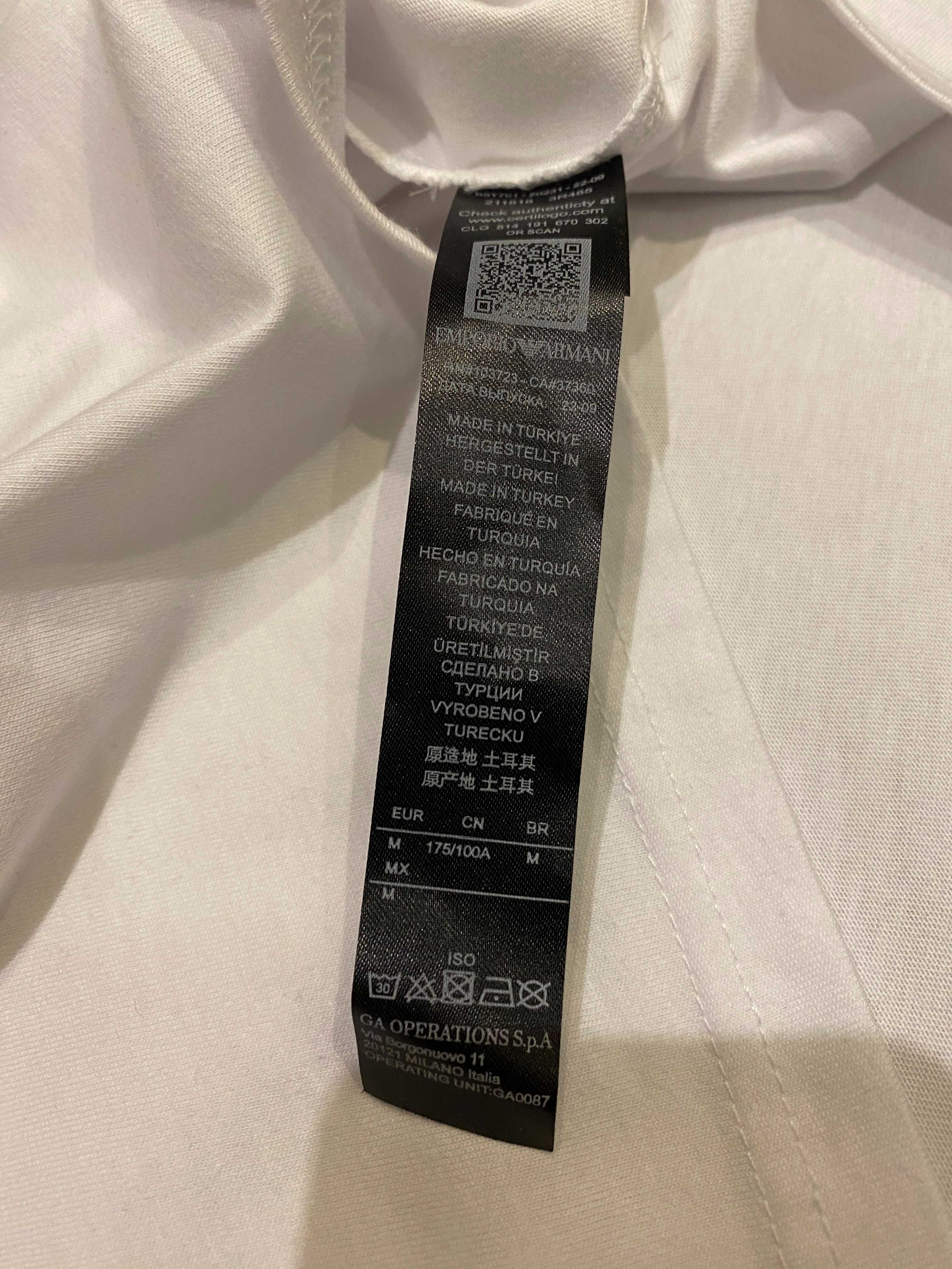 Оригинална тениска EMPORIO ARMANI, бяла, размери: M, XL и XXL