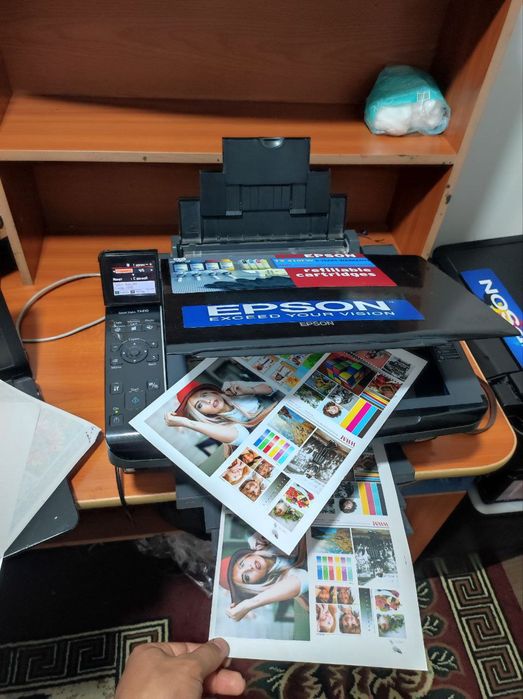 Epson 410 dyuz 100% zaprafka polni 3 tasi 1 da rangli prabegi 360 ta