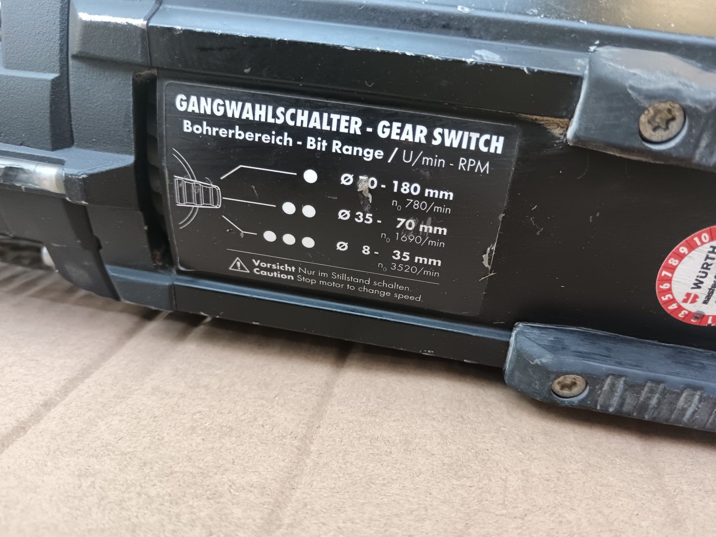 Vând mașină de carotat Wurth Master Ds180T.