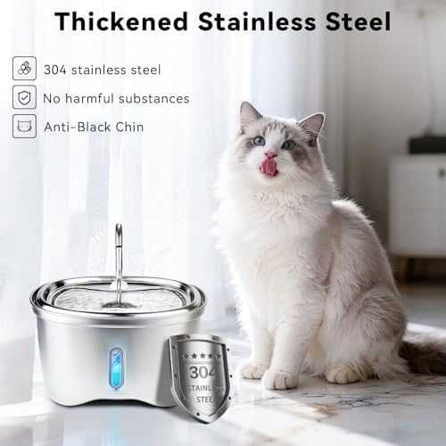 Нов фонтан Неръждаемa котешка поилка 3.5L с филтри 3 режима на струята