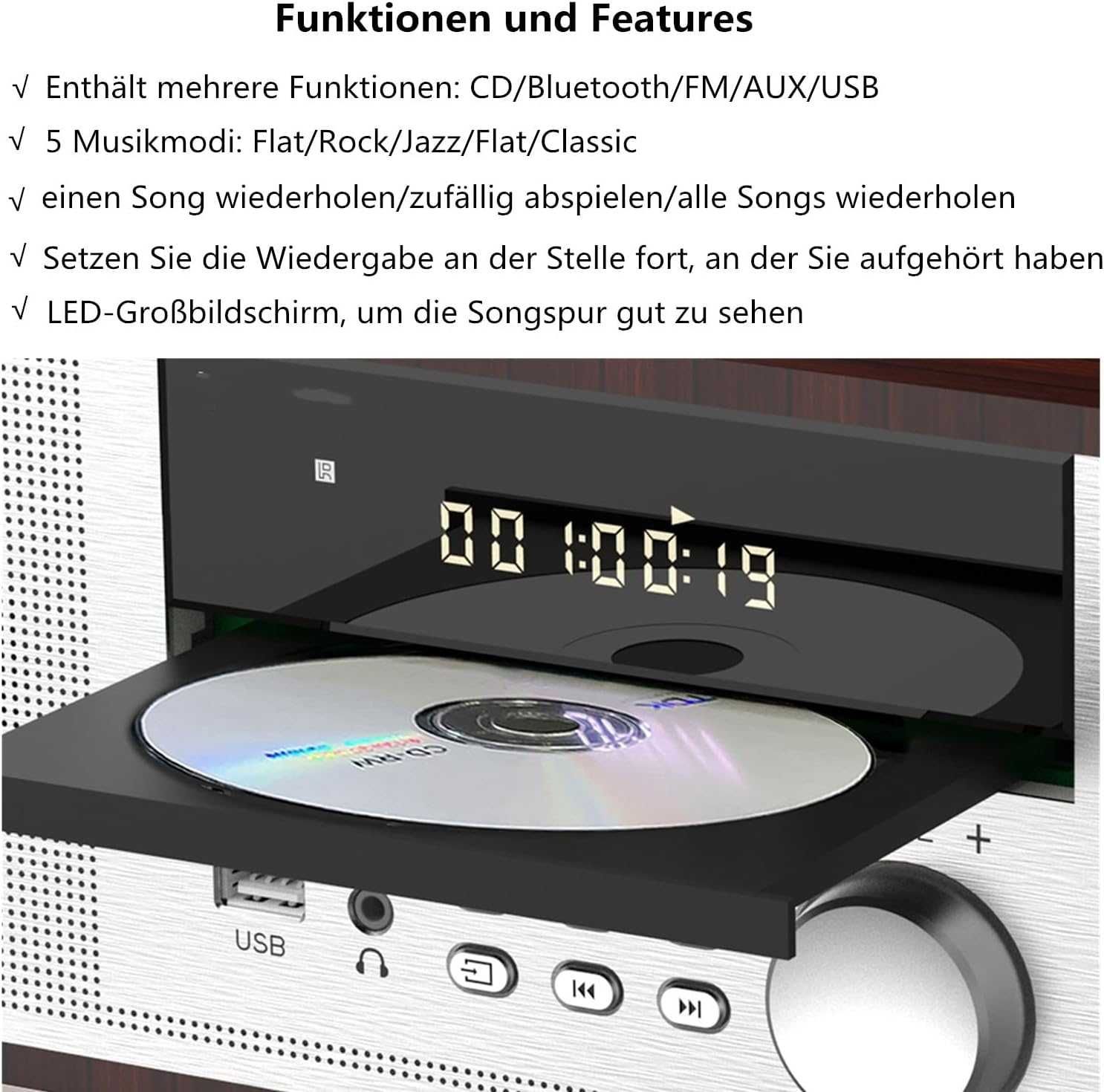 Винтидж стерео уредба HANLIM HL-816 CD, FM, Bluetooth/AUX/USB